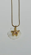 Gold Starfish Shell Necklace