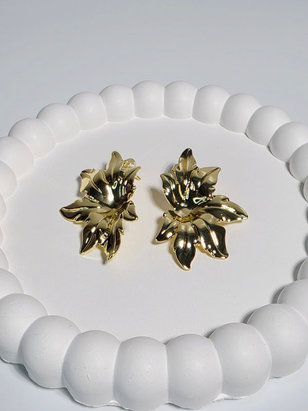 Gold Floral Earrings