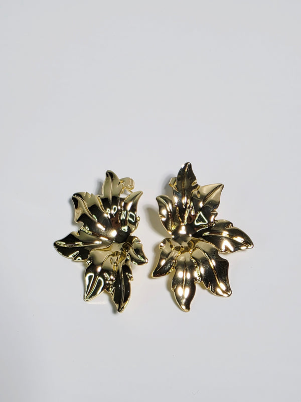 Gold Floral Earrings