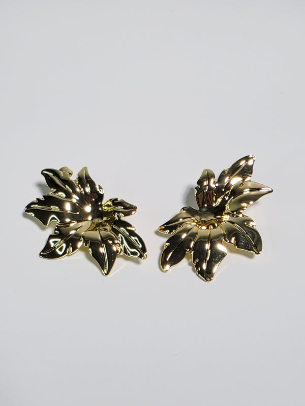 Gold Floral Earrings