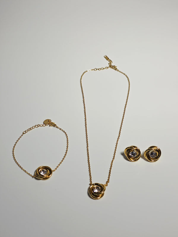 Crafted Gold Jewelry Set