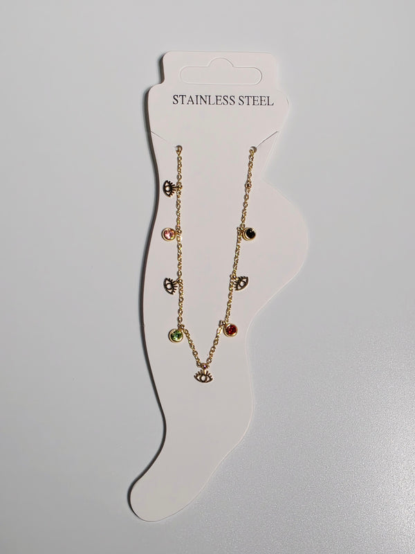 Charming Colorful Eye Anklet