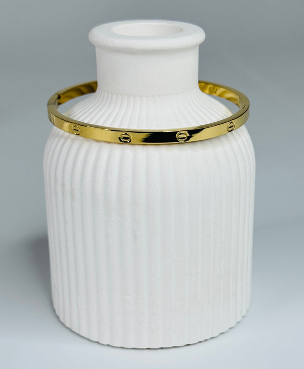 Gold-Toned Bangle Bracelet with Anti-Tarnish Coating