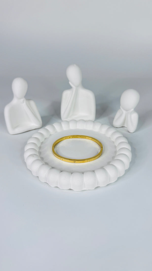 Gold-Toned Bangle Bracelet with Anti-Tarnish Coating