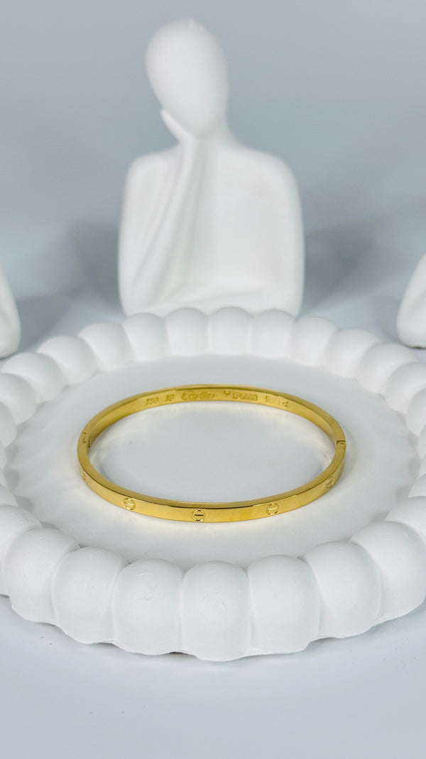 Gold-Toned Bangle Bracelet with Anti-Tarnish Coating