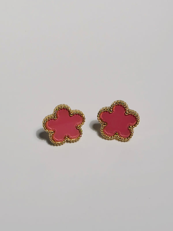 Pink Floral Jewelry Set