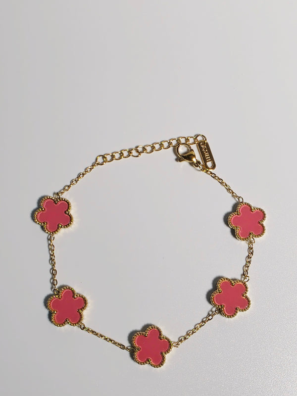 Pink Floral Jewelry Set