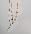 Gold Chain Anklet with Gem Accents
