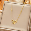 Gold-Plated Anti Tarnish Infinity Bow Pendant