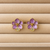 Lavender Floral Studs
